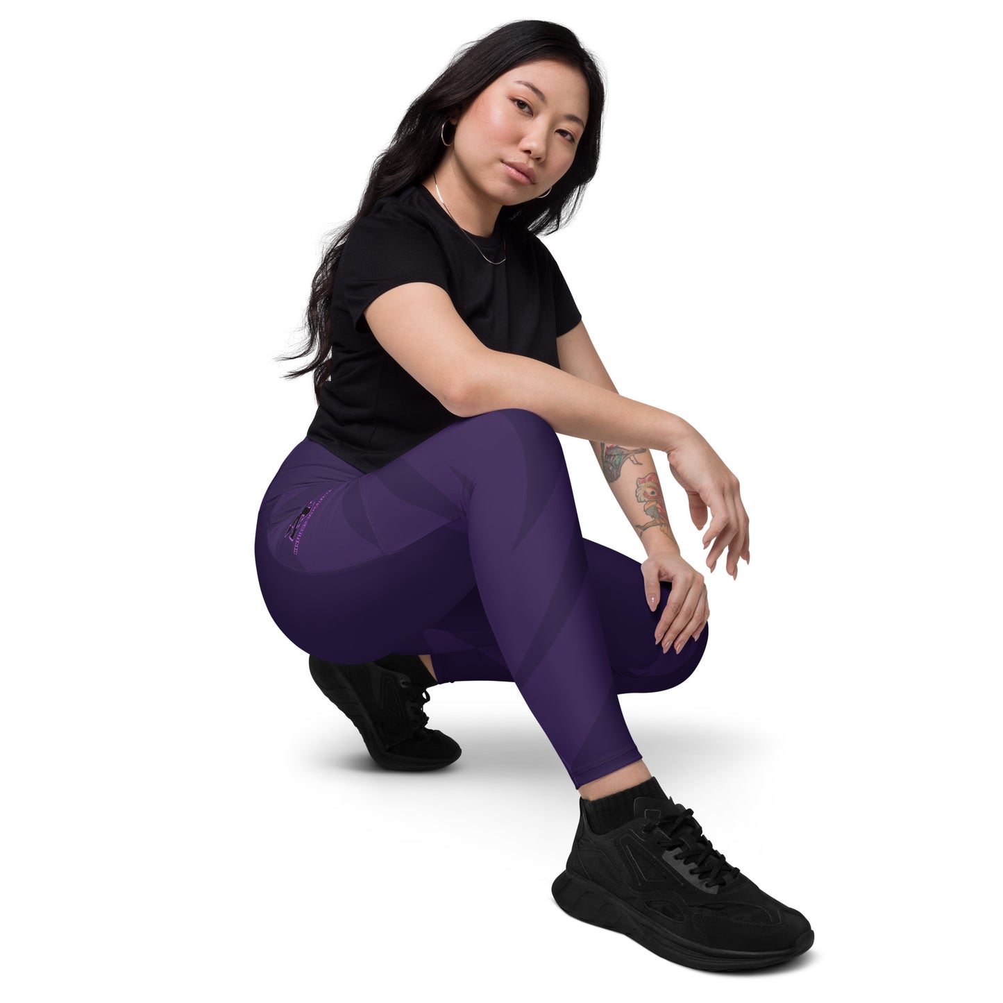 Crossover leggings with pockets