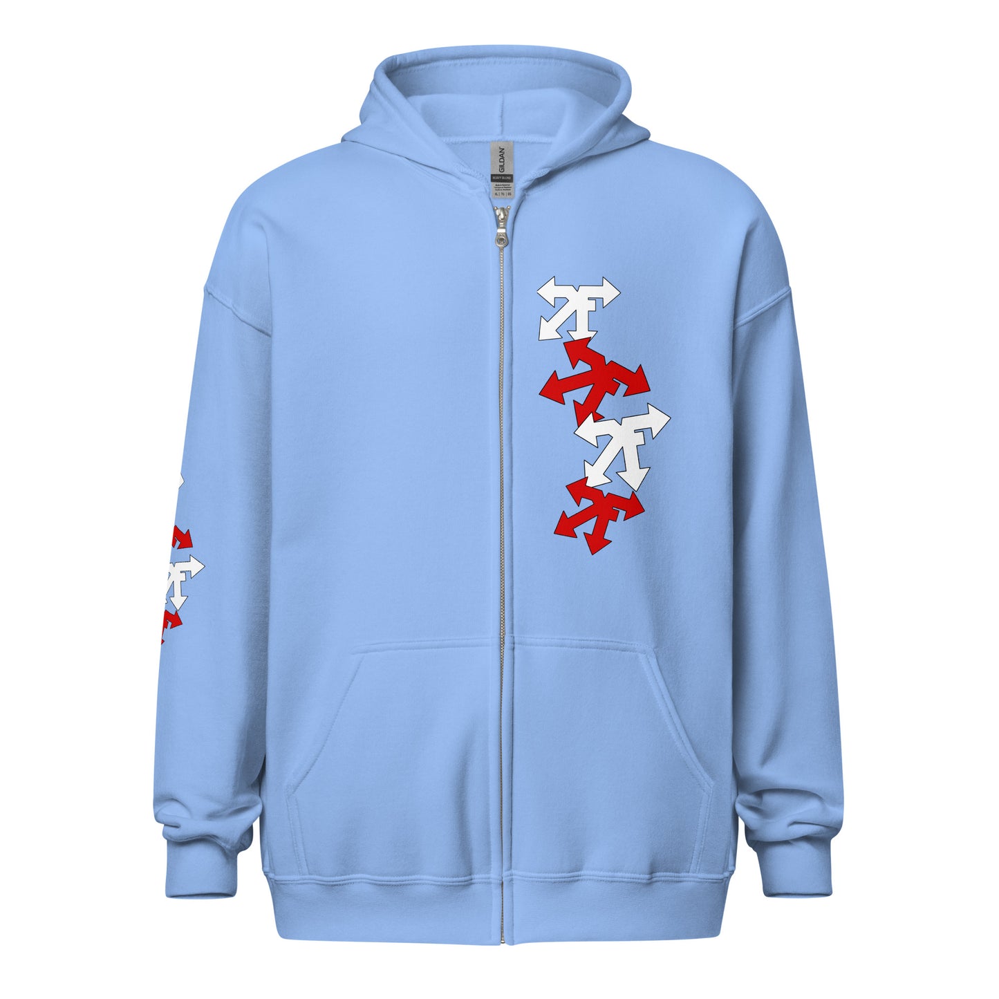 Unisex heavy blend zip hoodie red