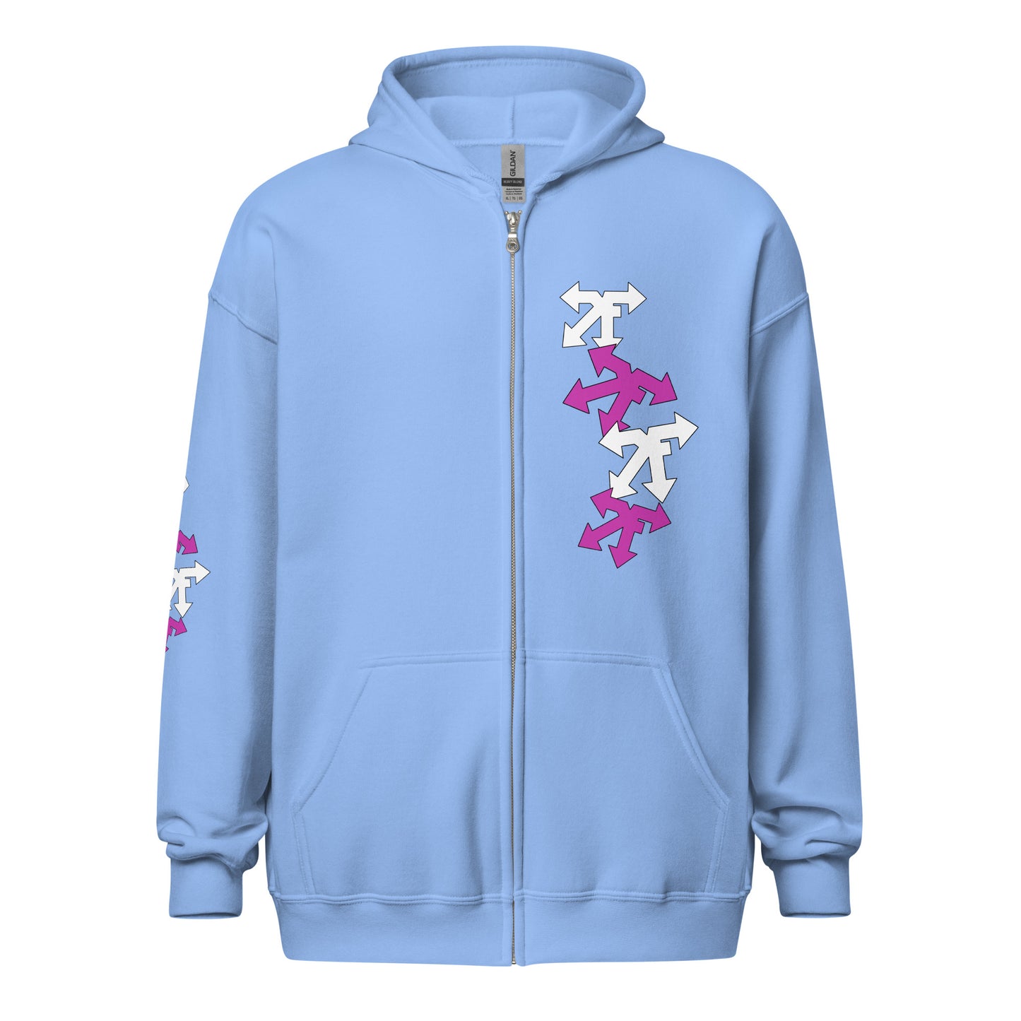 Unisex heavy blend zip hoodie pink