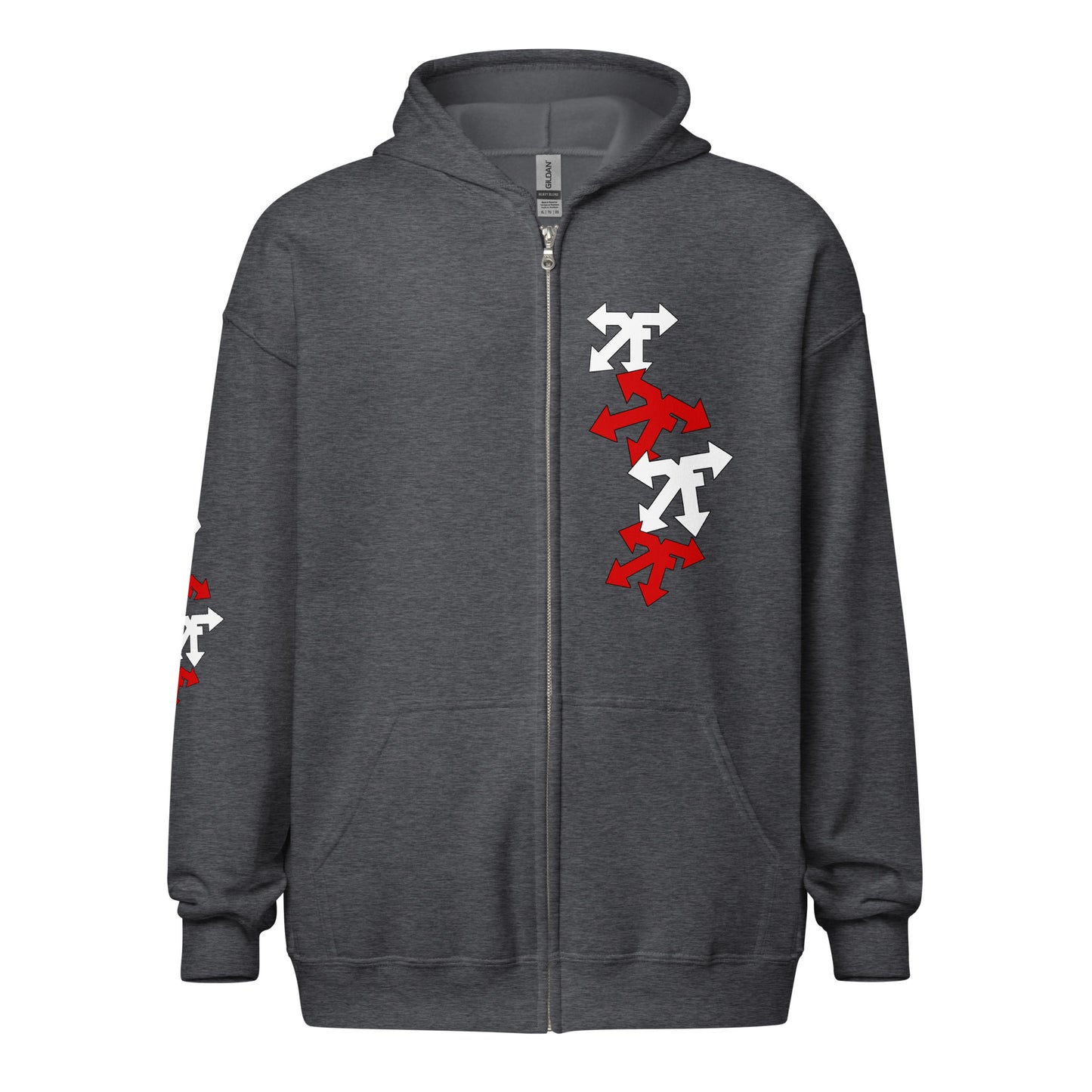 Unisex heavy blend zip hoodie red
