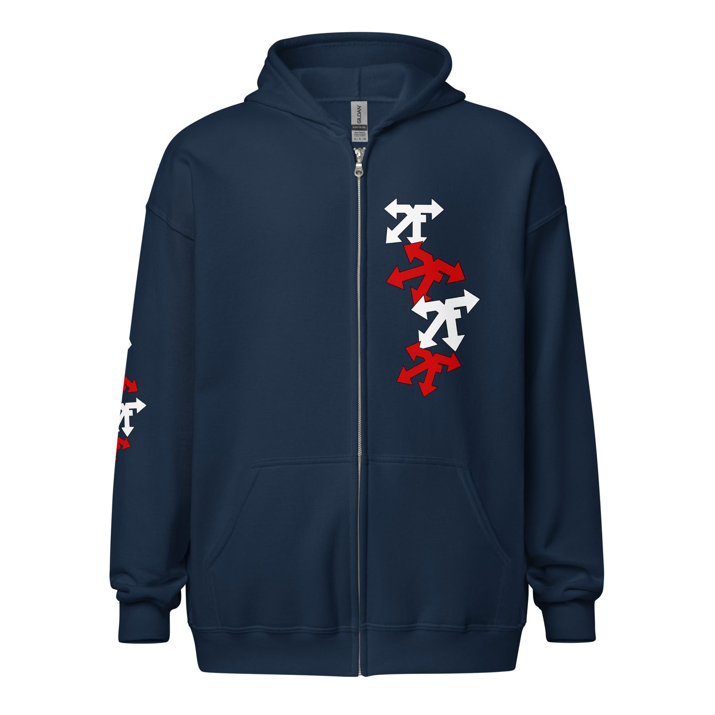 Unisex heavy blend zip hoodie red