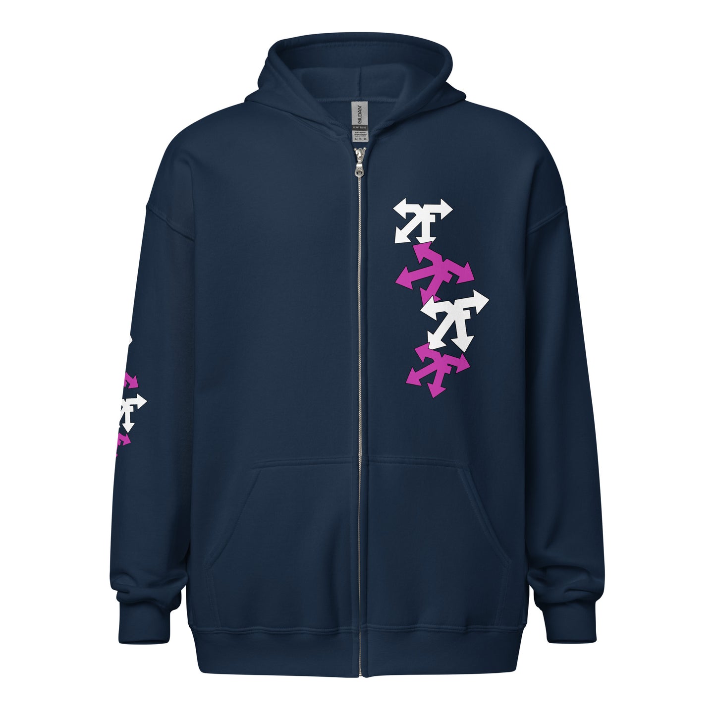 Unisex heavy blend zip hoodie pink