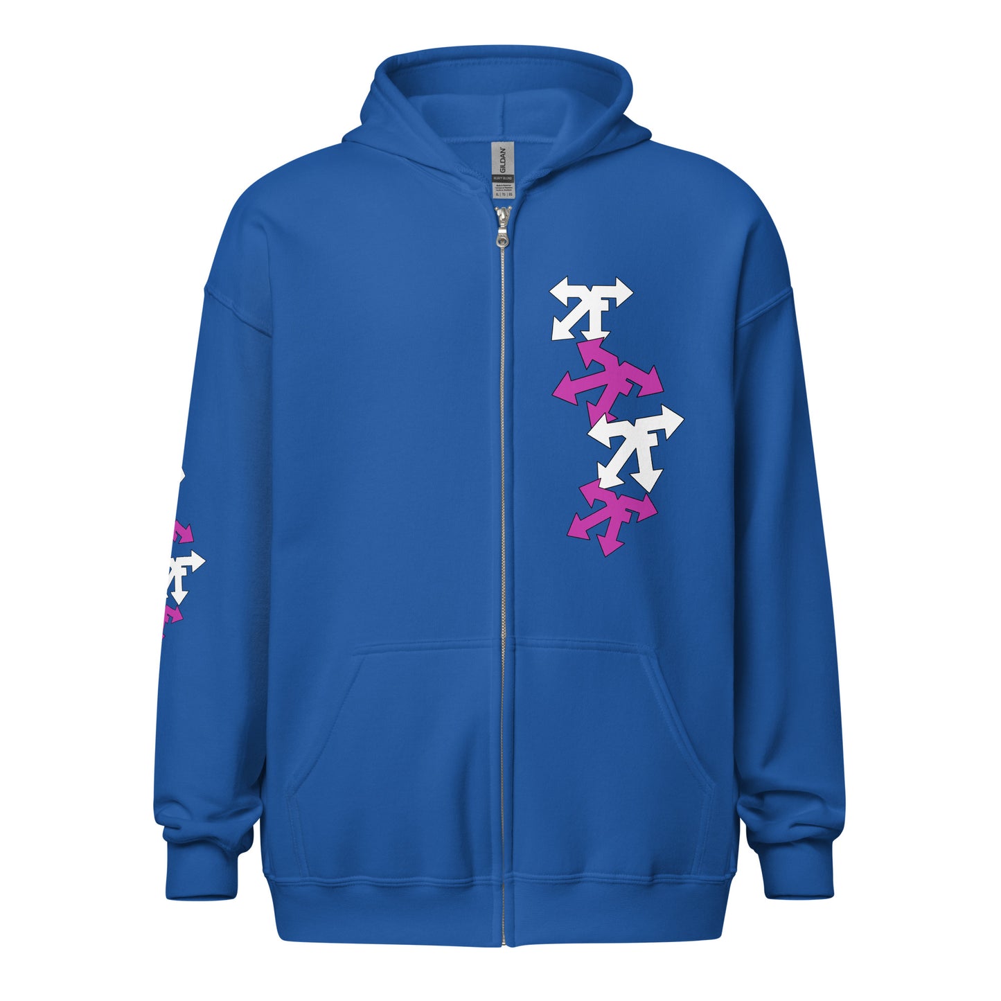 Unisex heavy blend zip hoodie pink