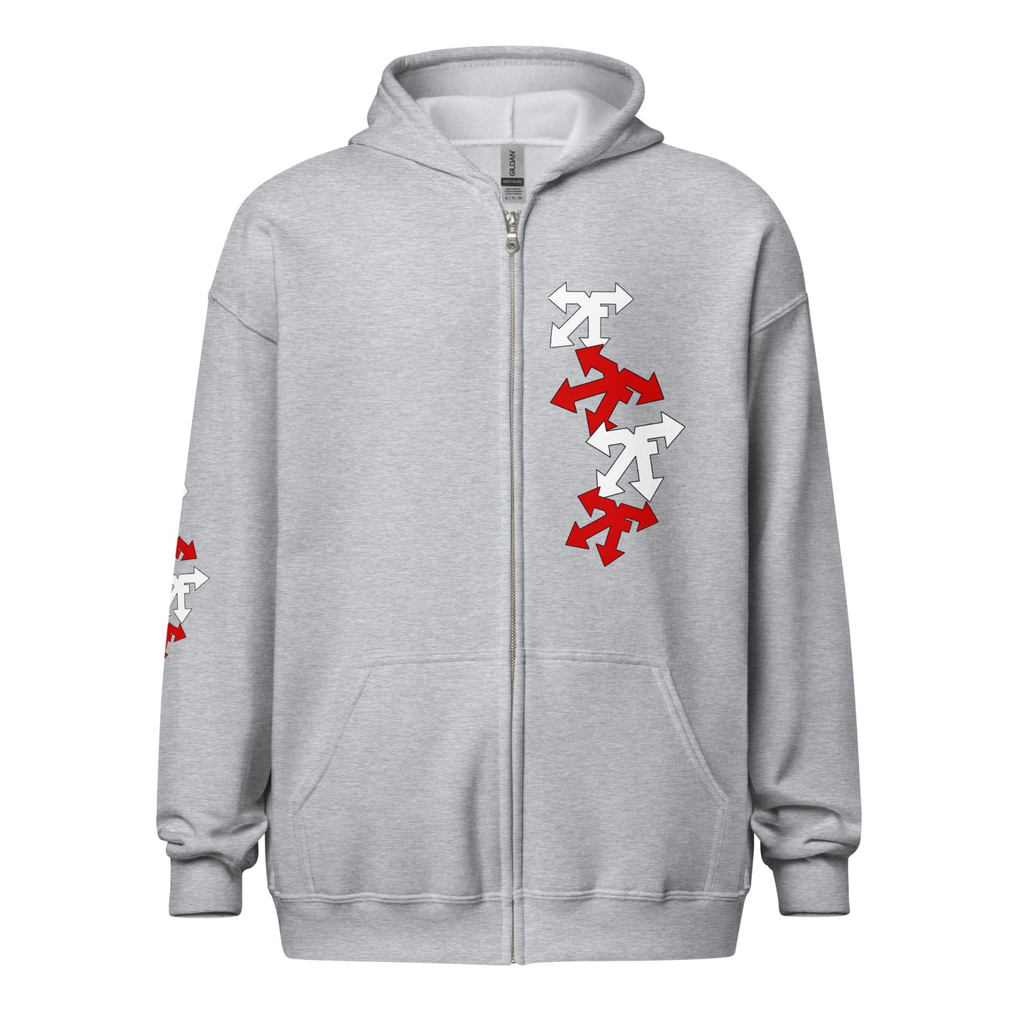 Unisex heavy blend zip hoodie red