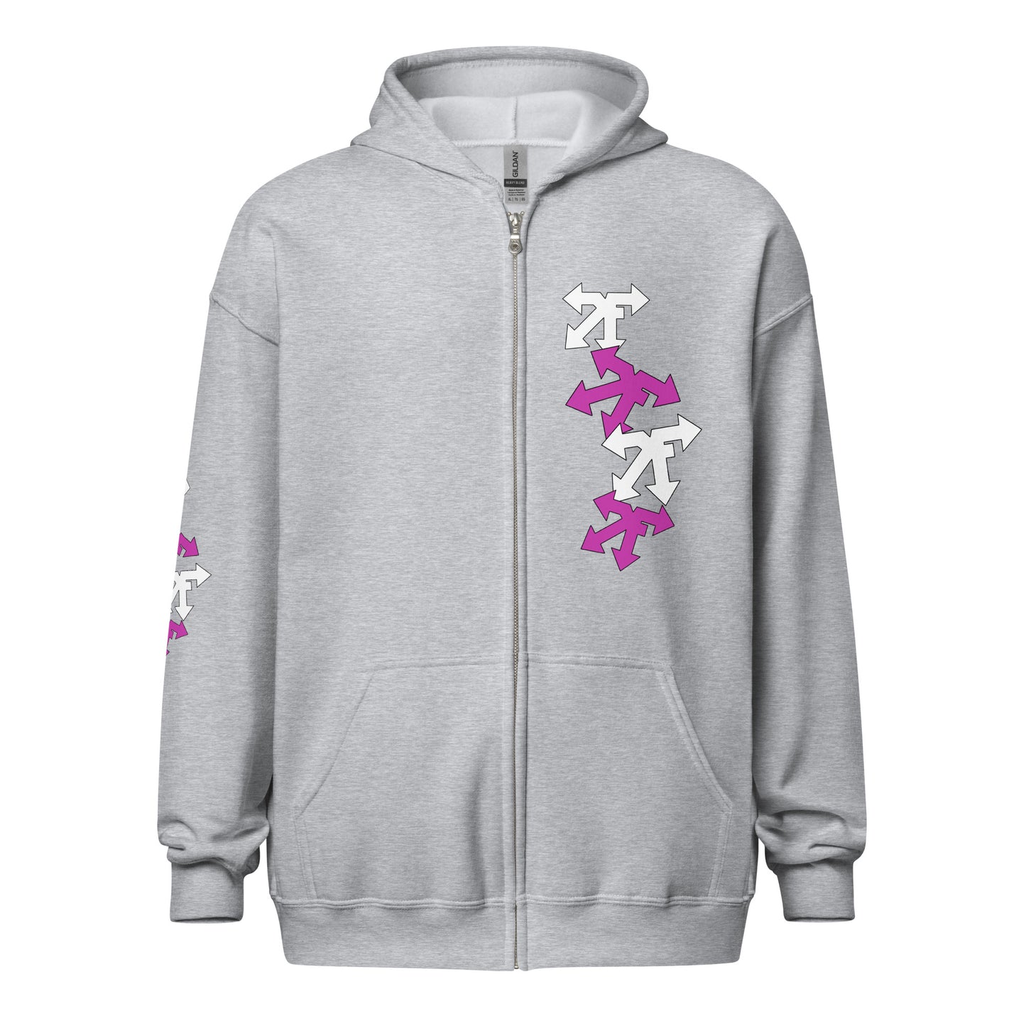Unisex heavy blend zip hoodie pink