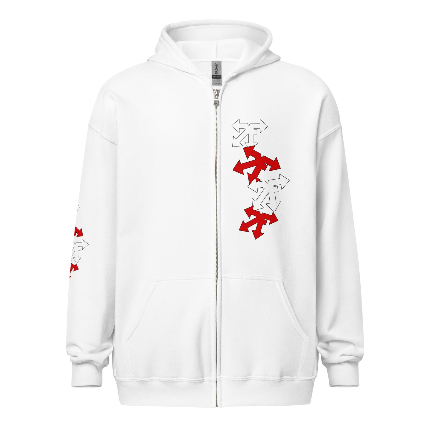 Unisex heavy blend zip hoodie red