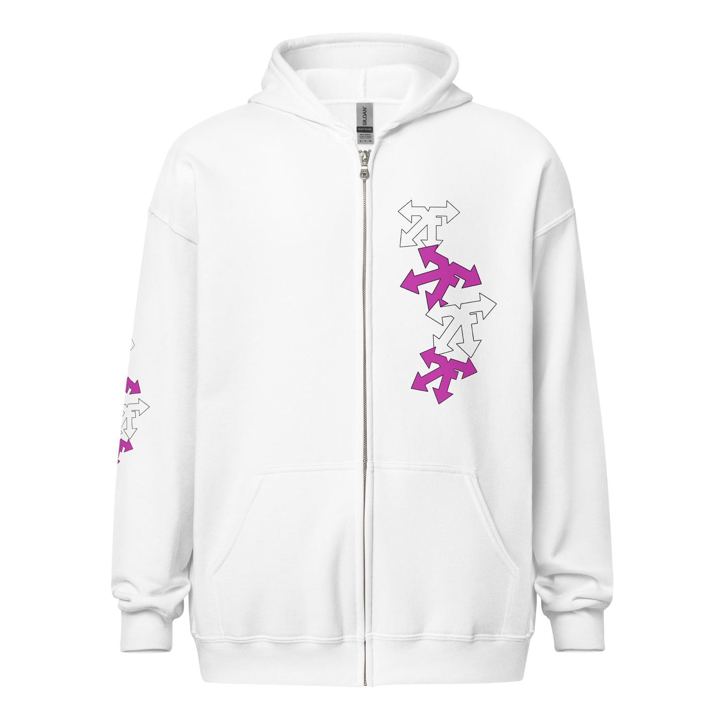 Unisex heavy blend zip hoodie pink