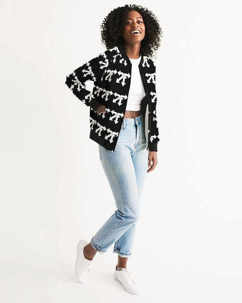 blk n white Women's Bomber Jacket