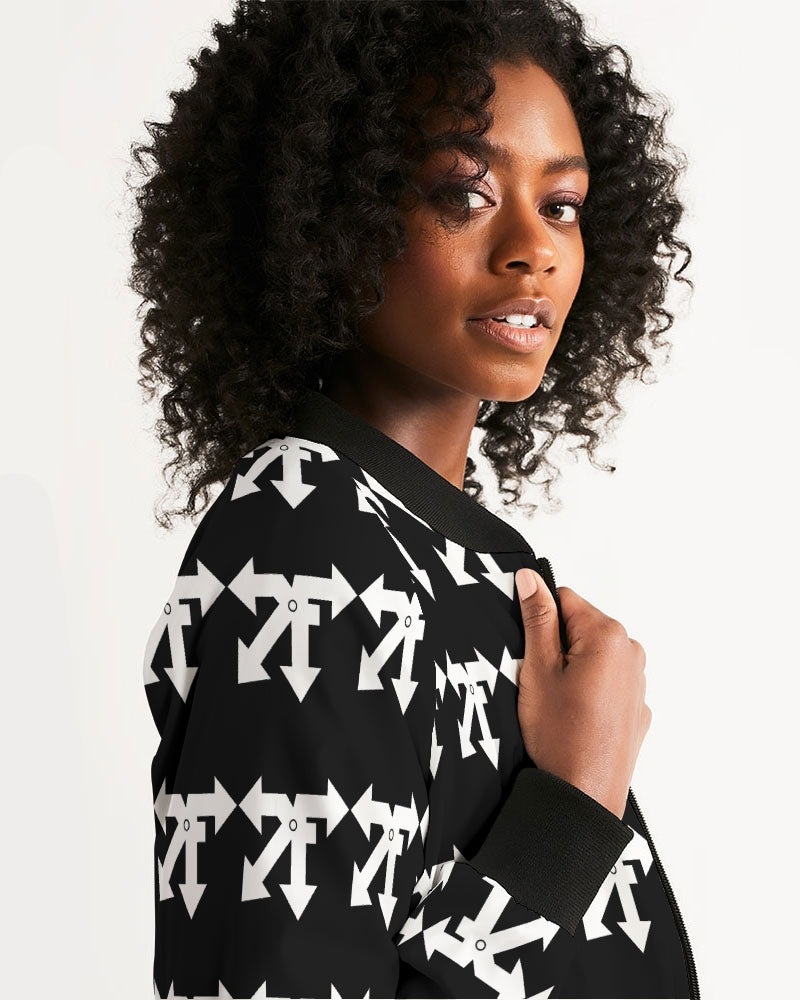 blk n white Women's Bomber Jacket
