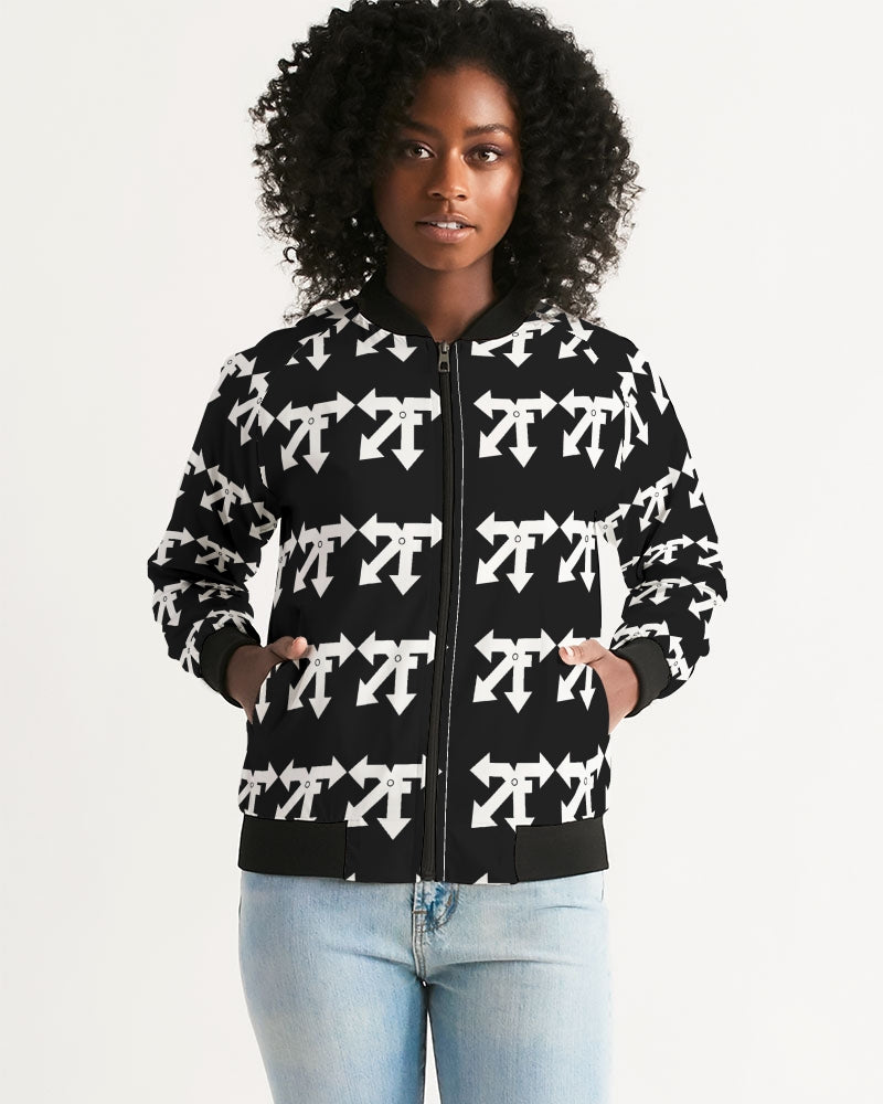 blk n white Women's Bomber Jacket