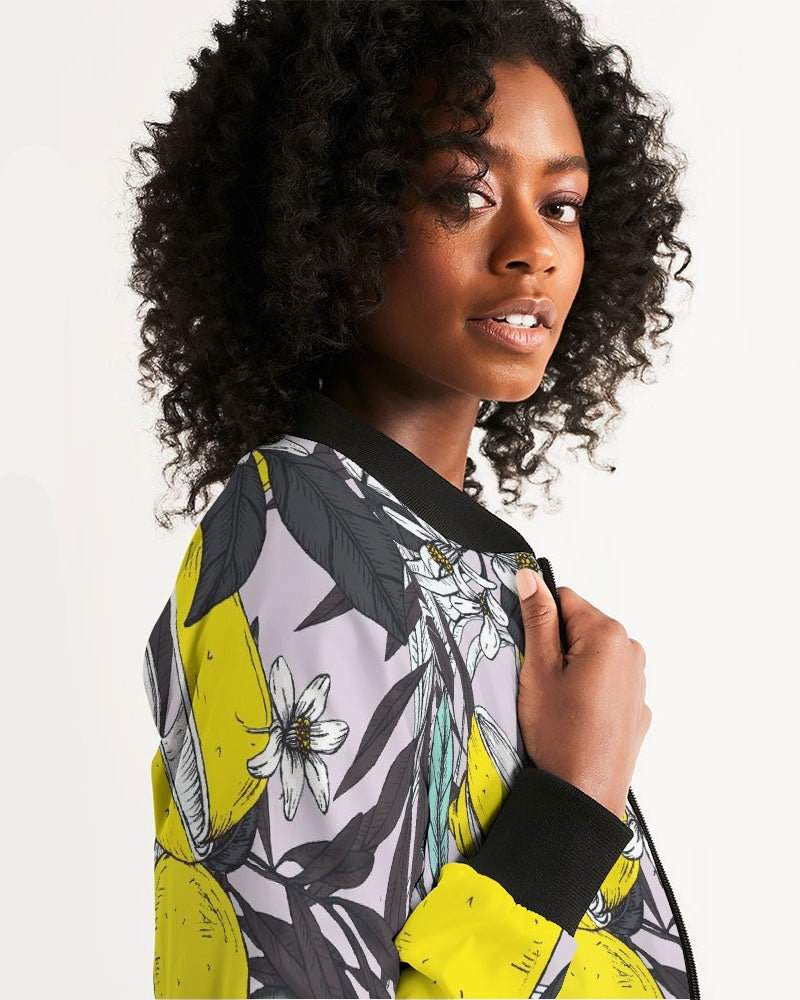 lemon flower Women's Bomber Jacket