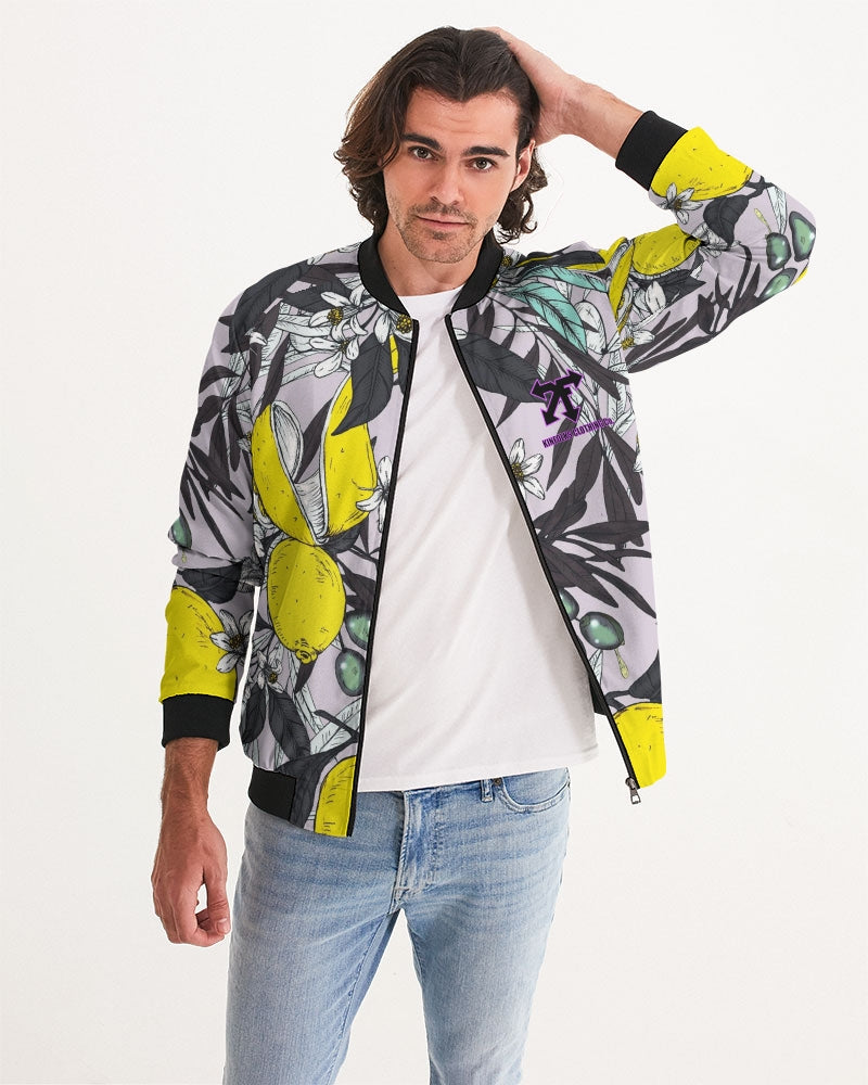 lemon flower Men's Bomber Jacket