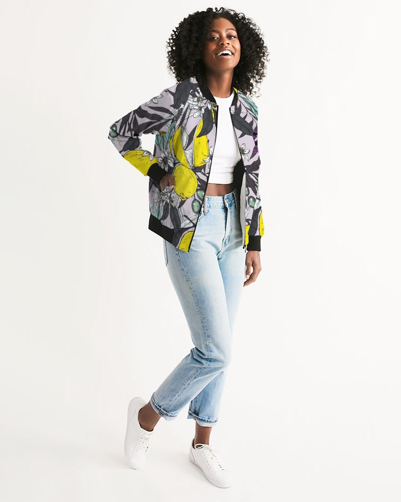 lemon flower Women's Bomber Jacket