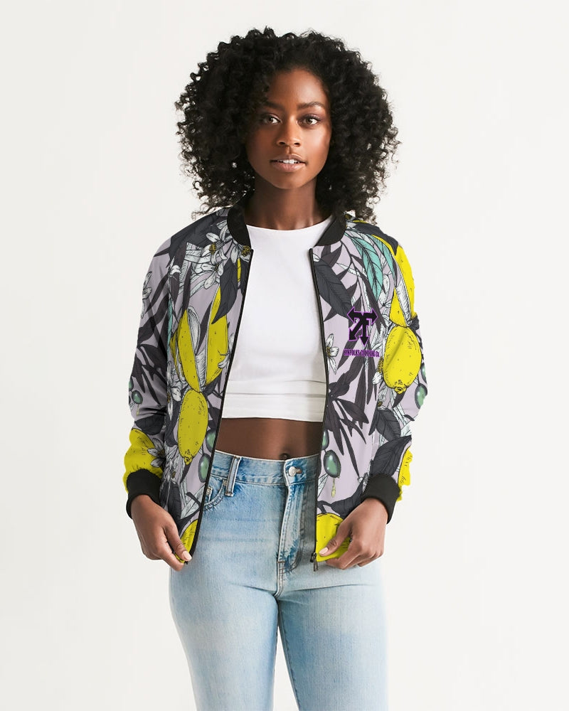 lemon flower Women's Bomber Jacket