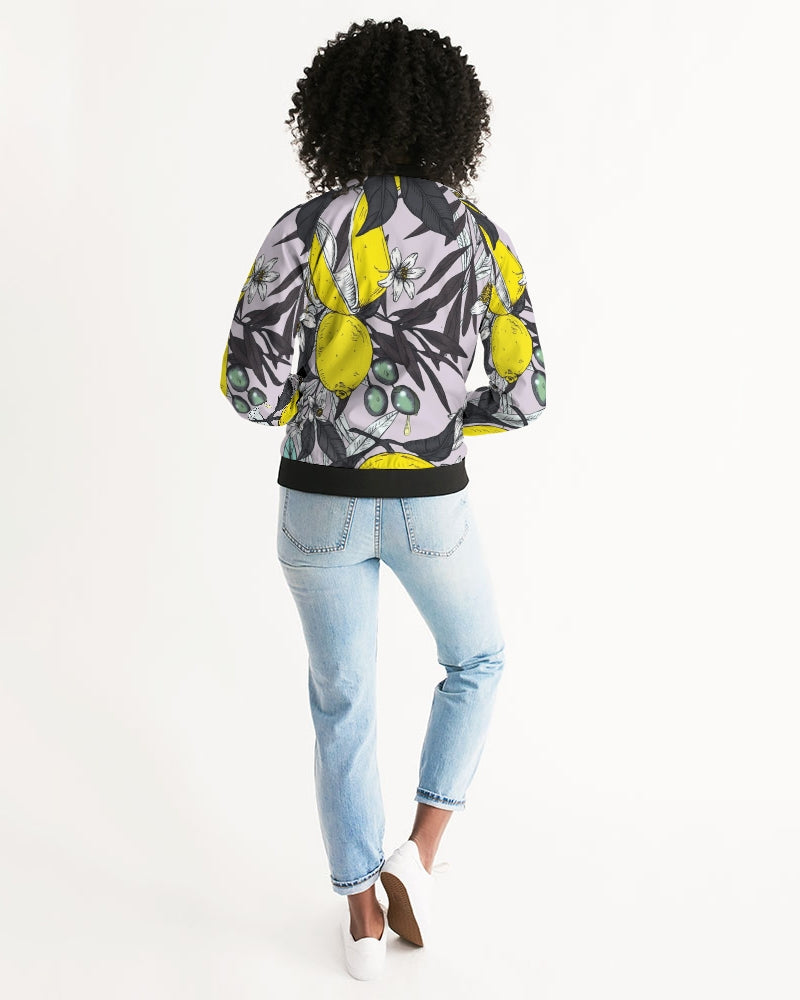 lemon flower Women's Bomber Jacket