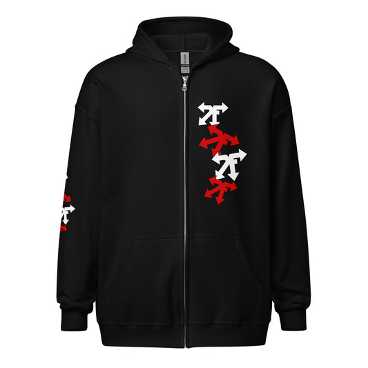 Unisex heavy blend zip hoodie red