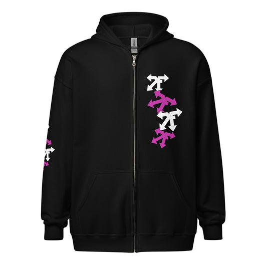 Unisex heavy blend zip hoodie pink