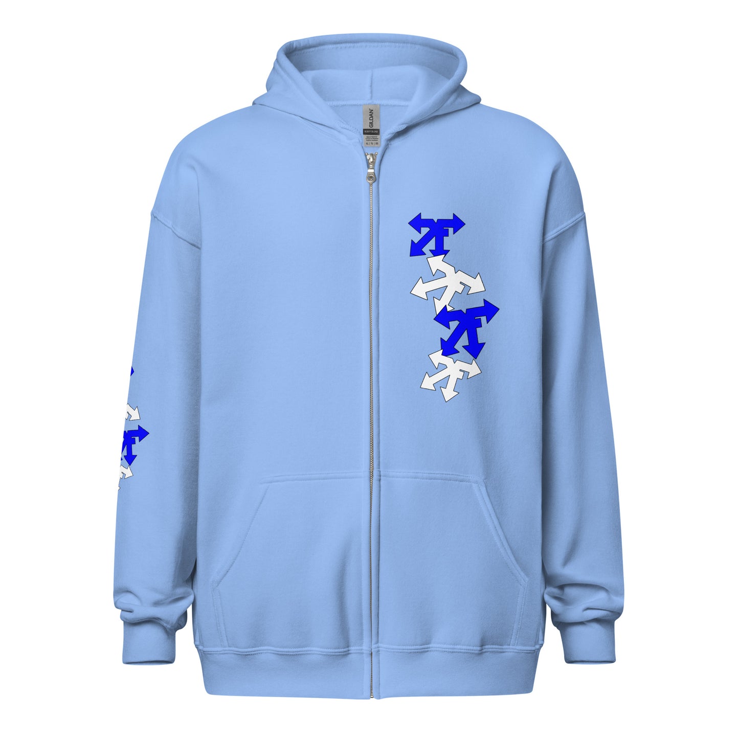 Unisex heavy blend zip hoodie blue