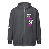 Unisex heavy blend zip hoodie pink
