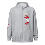 Unisex heavy blend zip hoodie red