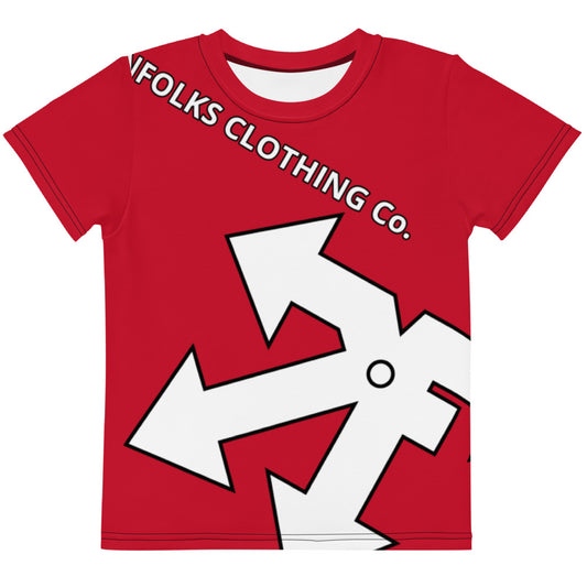 Kids crew neck t-shirt red