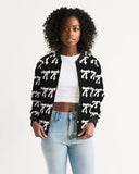 blk n white Women's Bomber Jacket